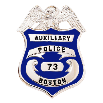 Blackinton B521-DE Shield Badge with Eagle and Deluxe Enamel (2-5/16" x 1-11/16")