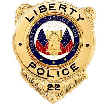 Blackinton B522-EO Badge with Circular Panel (1-7/8" x 1-1/2")