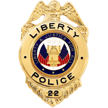 Blackinton B522 Badge with Eagle and Circular Panel (2-5/16" x 1-1/2")