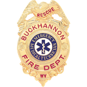 Blackinton B537 Badge with Eagle Holding a Ribbon (2-7/8" x 1-3/4")