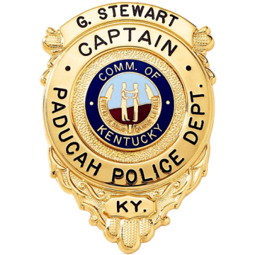 Blackinton B538-EO Badge with Circular Panel (2-1/2" x 1-3/4")