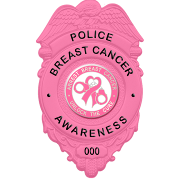 Blackinton B538-PI Breast Cancer Awareness Badge (3" x 1-3/4")