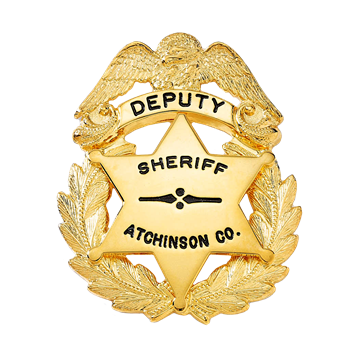 Blackinton B546 Six Point Star with Eagle and Wreath (2-1/2" x 2-1/8")