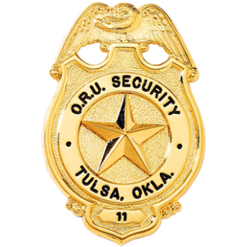 Blackinton B557 Badge with Eagle and Circular Panel (2-13/16" x 1-7/8")