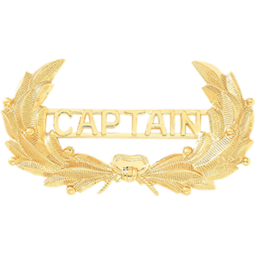 Blackinton B568-CO Wreath Badge Applied Letters (1-11/16" x 2-5/8")