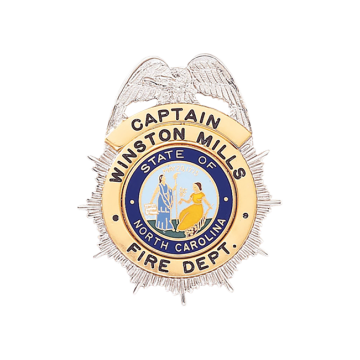 Blackinton B575 Sunburst Badge with Eagle and Circular Panel (2-1/8" x 1-11/16")