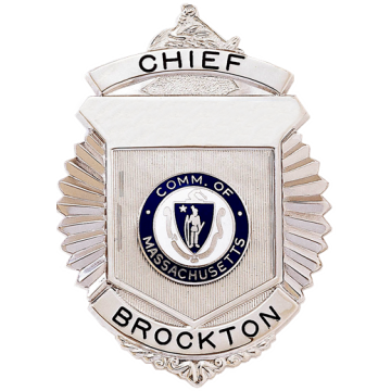 Blackinton B587-B Radiator Badge with Arm of Law at the Top (3-1/8" x 2-1/4")