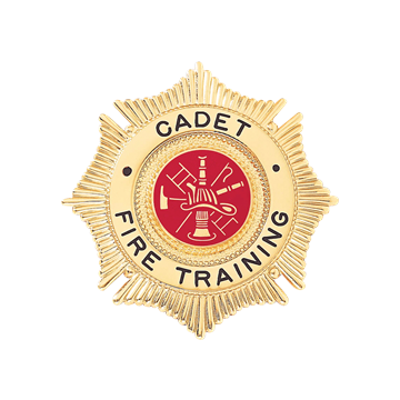 Blackinton B594 Maltese Cross Badge w/ Sunburst Background & Circular Panel (2-5/16")