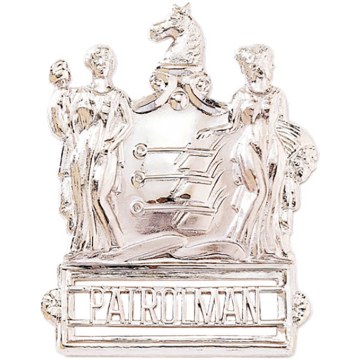 Blackinton B613 New Jersey Coat of Arms Hat Badge (2-11/16" x 2-1/8")