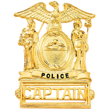 Blackinton B614-A N.Y. Coat of Arms Cap Badge (2-3/4" x 2-1/8")