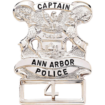 Blackinton B616 Ornate Michigan Cap Badge (2-3/4" x 2-1/8")