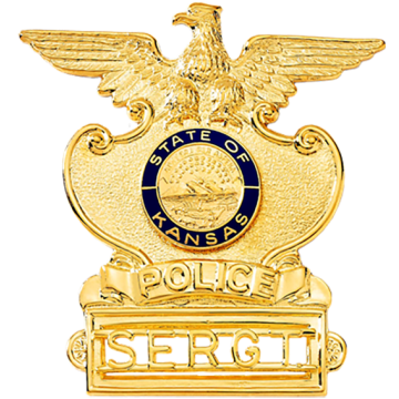 Blackinton B619 Police Hat Badge with Eagle and Applied Characters (3-1/16" x 2-7/8")