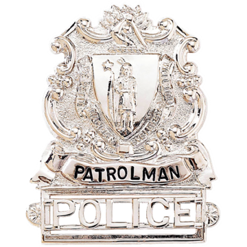 Blackinton B621 Massachusetts Hat Badge with Bottom Rectangle (2-5/8" x 2-1/8")