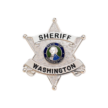 Blackinton B682 Small 6-Point Star Badge with Textured Background (2-3/16" x 1-7/8")