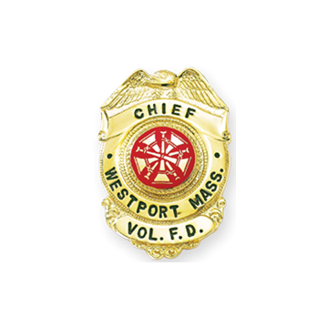 Blackinton B691 Badge with Eagle and Semi Circle Panel (1-13/16" x 1-1/4")