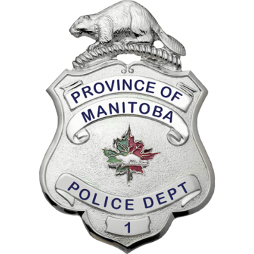 Blackinton B702 Shield Badge with Beaver (3-1/4" x 2-1/4")