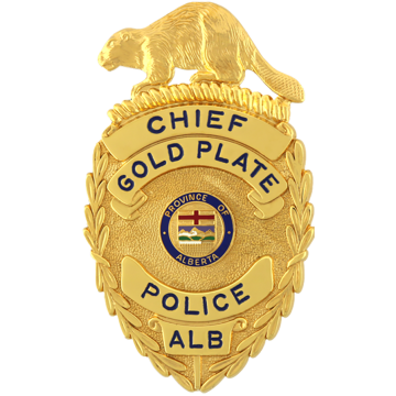 Blackinton B703 Canadian Badge with Beaver (3-1/2" x 2-1/8")