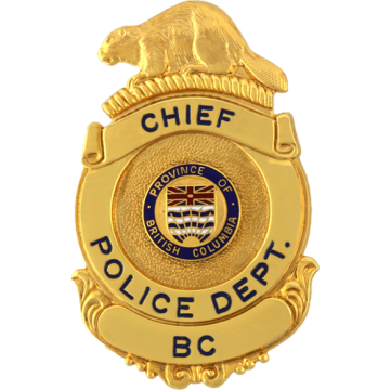 Blackinton B723 Circular Badge with Beaver (2-5/8" x 1-11/16")