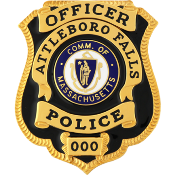 Blackinton B741-DDE Shield Badge with Enamel Background (2-1/2" x 2-1/16")