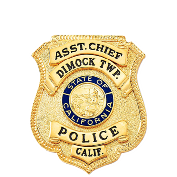 Blackinton B741-EO Shield Badge without Eagle and Applied Panels (2-1/2" x 2-1/16")