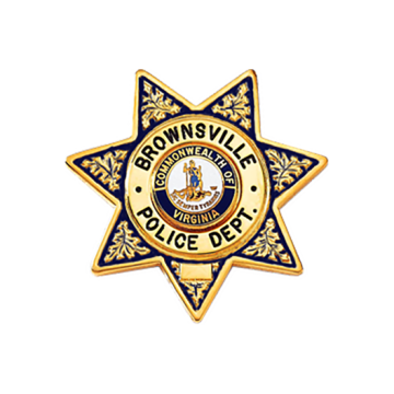 Blackinton B748-DE 7-Point Star Badge with Circular Panel and Deluxe Enamel (2-1/16" x 2-1/8")