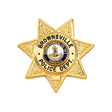 Blackinton B748 Small 7-Point Star Badge with Circle Panel (2-1/16" x 2-1/8")