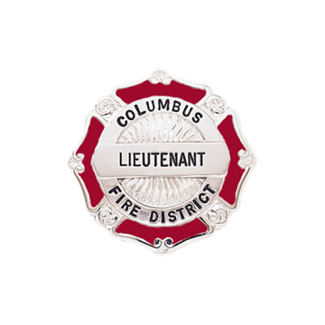 Blackinton B765-DE Maltese Cross Badge with Deluxe Enamel (1-7/8")