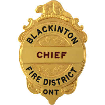 Blackinton B773 Small Circular Badge with Beaver (2-1/2" x 1-11/16")