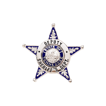 Blackinton B797-DE 5-Point Star Badge with Circular Panel and Deluxe Enamel (1-3/8" x 1-7/16")