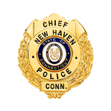 Blackinton B804 Round Badge with Circular Panel and Side Wreaths (2-3/8" x 2-1/8")