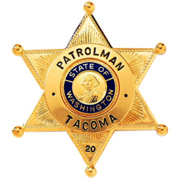 Blackinton B817 Six-Point Star Badge with Sun Rays (3-1/8" x 2-3/4")