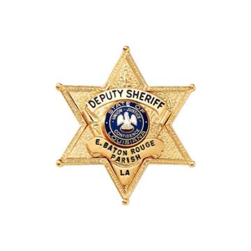 Blackinton B862 Small 6-Point Star Badge with Applied Panel (1-7/8" x 1-5/8")