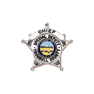 Blackinton B954 5-Point Star Badge w/ Circular Panel (1-3/8" x 1-7/16")