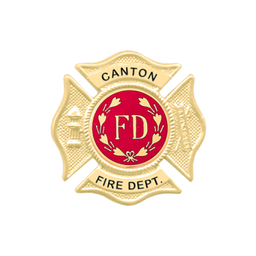 Blackinton BH1886 Maltese Cross with Hydrant and Hook and Ladder (1-3/4")