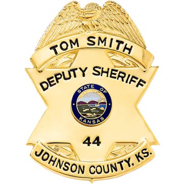 Blackinton BH1894 6-Point Star Badge with Eagle (3" x 2-1/4")