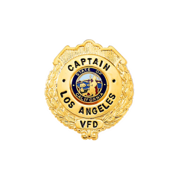 Blackinton BH1957 Round Badge with Wreath Sides (1-3/8" x 1-1/4")