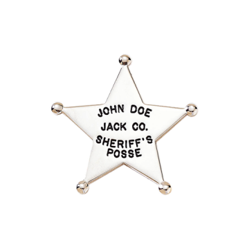 Blackinton BH1966 Five Point Star Badge with Half Ball Star Points (1-7/8")