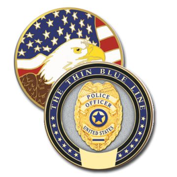 Blackinton J276-P1 Thin Blue Line Challenge Coin