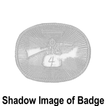 Blackinton BX2732 Hat Badge with Rifle (1-5/8" x 2-1/16")