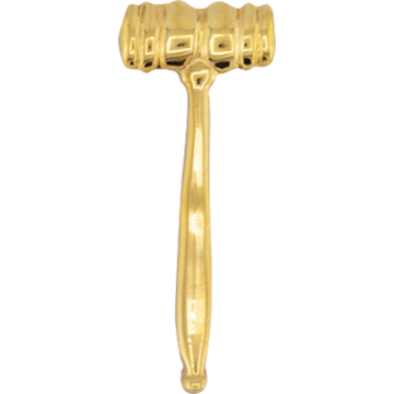 Smith & Warren C100TL - One Gavel 1-1/4"H (Individual)