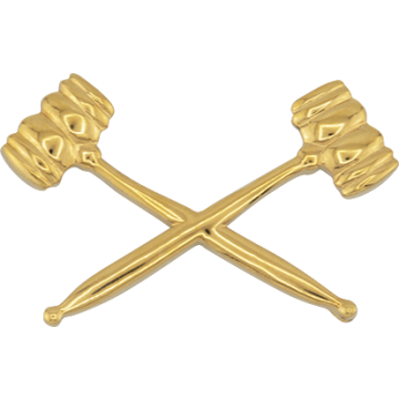 Smith & Warren C100XL - Two Crossed Gavels (Individual)