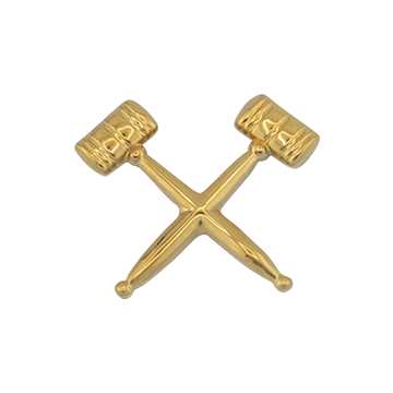 Smith & Warren C100XT Two Crossed Gavels (Individual)