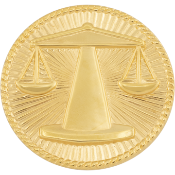 Smith & Warren C1014 Scales of Justice Hat/Coat Disc (1-5/8")