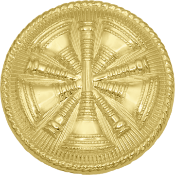 Smith & Warren C102 Five Bugles Hat/Coat Disc (1-5/8")