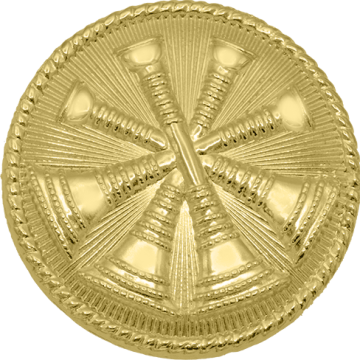 Smith & Warren C103 Four Bugles Hat/Coat Disc (1-5/8")