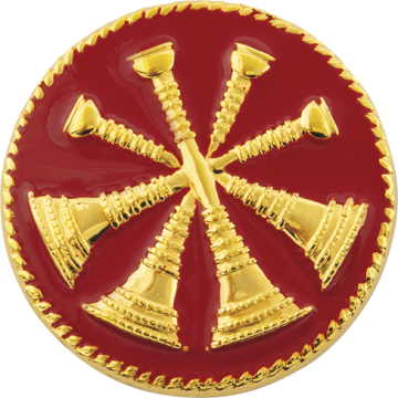 Smith & Warren C103E Four Bugles Hat/Coat Disc (1.625")