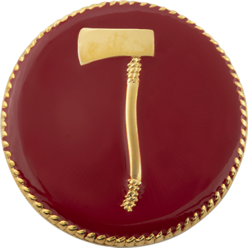 Smith & Warren C108AE Left Facing Axe Hat/Coat Disc (1.625")