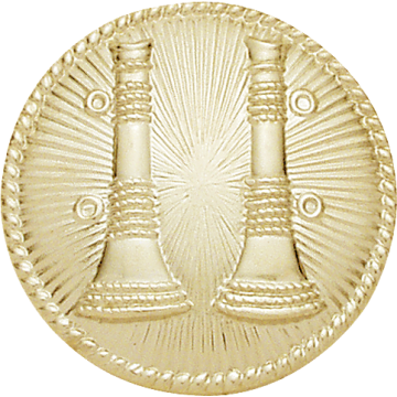 Smith & Warren C110 Two Bugle Hat/Coat Disc (1-5/8")