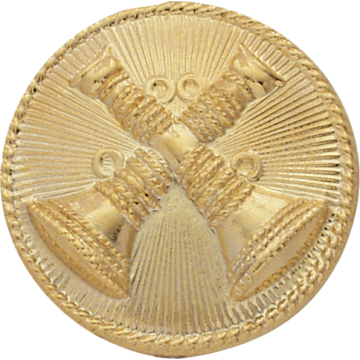 Smith & Warren C111 Two Crossed Bugles Hat/Coat Disc (1-5/8")