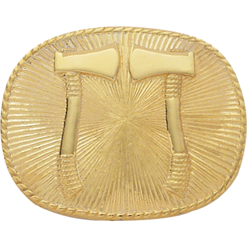 Smith & Warren C113 Two Axes on a Hat/Coat Disc (1-5/8"H)